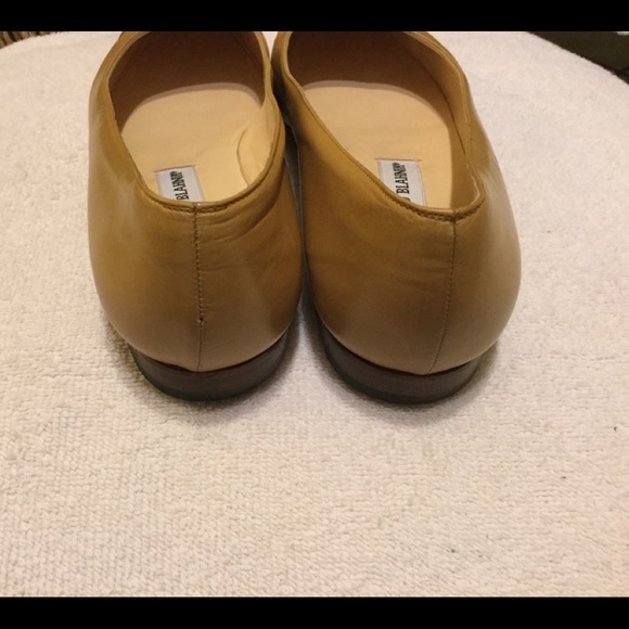 Manolo Blahnik Tan and Brown Flats - Picture 2 of 7